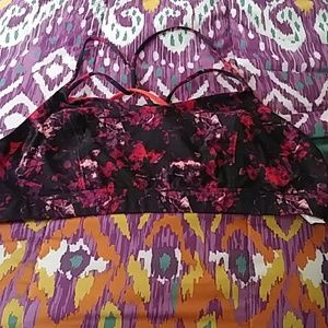 Black purple pink and coral must have sports bra